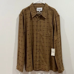 NWT Corridor Lure Fil Coupé Check Button-Up Cotton Shirt XXL Casual Fall Staple - Picture 1 of 10