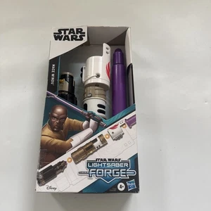 Star Wars spada laser Forge Mace Windu spada laser viola estensibile INUTILIZZATA LEGGI - Foto 1 di 8