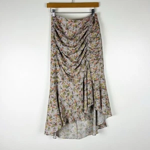 Alice + Olivia Freida Asymmetrical Floral Skirt  6  Fairy Victorian Boho Dainty - Picture 1 of 9