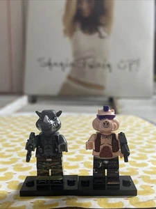 BEBOP & ROCKSTEADY LEGO MINIFIG FIGURE LOT teenage mutant ninja turtles shredder - Picture 1 of 4