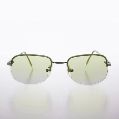 Grün Rahmenlosen 90s Vintage Sonnenbrille - Juni - Bild 1 von 3