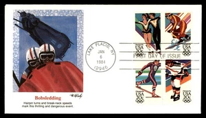 Mayfairstamps US FDC 1984 Olympic Sports Combo Bobsledding First Day Cover aau_4 - Picture 1 of 2