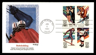 Mayfairstamps US FDC 1984 Olympic Sports Combo Bobsledding First Day Cover aau_4 - Image 1 of 2