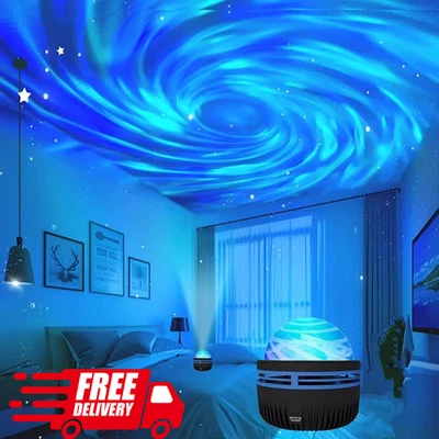 LED Galaxy Projector Night Light Star Sky Bedroom Kids Lamp Plug-In