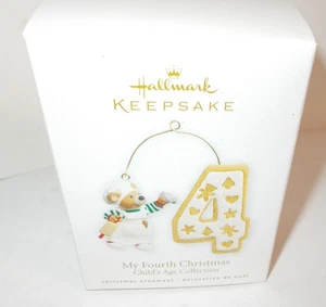 Hallmark Andenken Ornament My Fourth Christmas Bear Child’s Age Collection 2008 - Bild 1 von 8