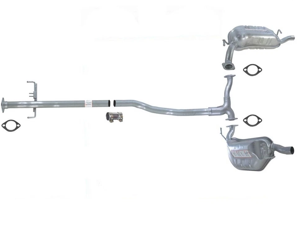 Exhaust System For 2006-2007 Mazda 6 2.3L Turbo Middle Resornator & Mufflers - Image 1 of 4