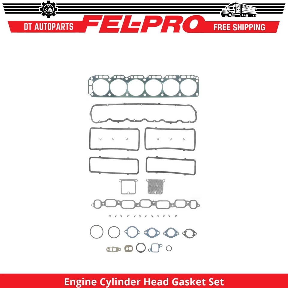 For 1975-1978 Chevrolet K10 Engine Cylinder Head Gasket Set Fel-Pro 1976 1977 - Image 1 of 1