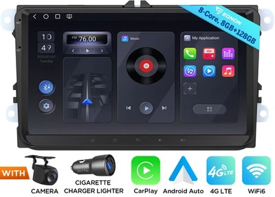 Android Autoradio 8+128 DSP 9 Zoll CarPlay & Android Auto WiFi 6 für VW Polo GTI - Bild 1 von 4