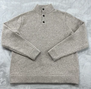 Patagonia Off Country Sweater Men Extra Large Tan Speckled Mock Neck Pullover - Picture 1 of 16