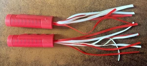 Radio Flyer Tricycle ( 2 ) Replacement Red Hand Grips w/ Streamers NEW - Picture 1 of 2