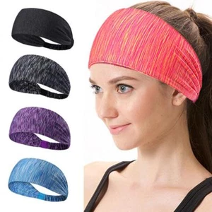 Fascia turbante elastica larga donna moda fitness yoga accessori capelli  - Foto 1 di 16