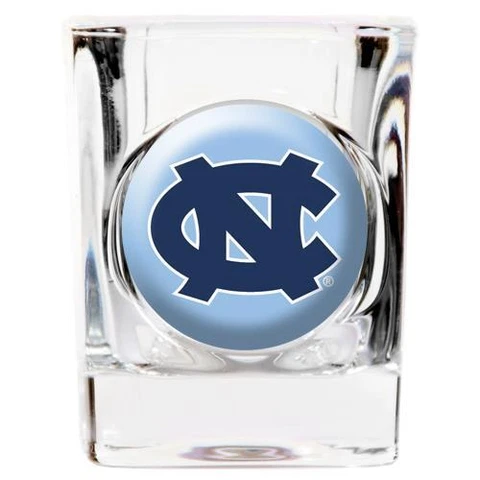 North Carolina Tar Heels 2 Ounce Square Shot Glass [NEW] NCAA Drink Bar Glass Cover