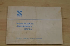 SACHS engine, manual no.336.2 E, models 1001/5A, 1251/5A. service manual - Picture 1 of 5