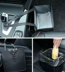 Tragbar Auto Mülleimer Mülltonne Tasche Organizer für Fahrzeuge Wasserdicht Schwarz U - Bild 1 von 6