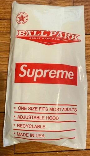 Supreme New York Ballpark Poncho Box Logo IN MANO SS20 Nuovo In Confezione SPEDIZIONE VELOCE