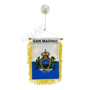 Bandera de San Marino Mini Banner / Doble Cara Mini Bandera Ventana de Coche San Marino - Imagen 1 de 1