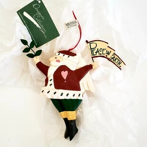 Adorno Ángel Papá Noel Paz en la Tierra Medio Oeste Importaciones Diseñador Navidad - Imagen 1 de 6