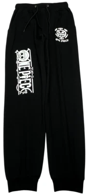 One Piece Anime Pants Boys Youth (L) Black Trafalgar Law Graphic Logo Joggers - Image 1 of 4