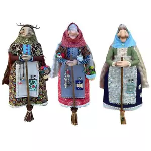 ✲Muñeca bruja de cocina, muñeca de cocina vintage, decoración festiva hecha a mano, encanto de buena suerte - Imagen 1 de 12
