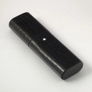 [EXCLT+5] MONTBLANC "Florence" Pen Case Pouch 2 Leather Handcraft Made in Italy - Picture 1 of 15