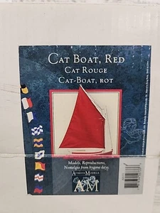 Cat Boat Red Model Kit by Authentic Models AS171 Model Sailboat - Picture 1 of 10