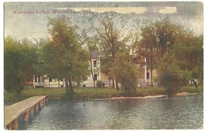 Cartolina Kosciusko Lodge Winona Lake IN Indiana - Foto 1 di 1
