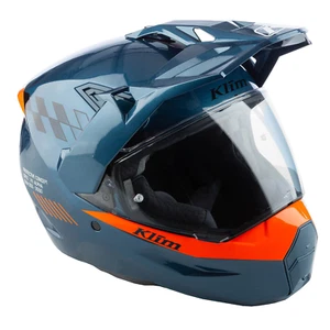 KLIM X1 ALPHA HELMET ECE/DOT GLOSS CONCEPT PETROL - STRIKE ORANGE - Picture 1 of 7