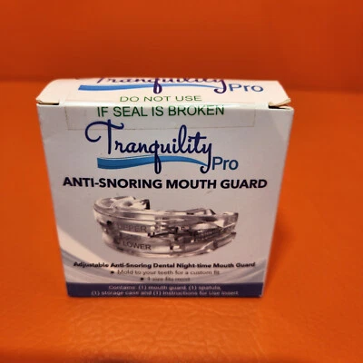 Tranquility Pro Adjustable Night Mouthpiece Anti Snoring Dental Mouth Guard New - Image 1 of 4