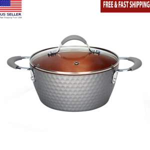 Nonstick Induction Dutch Oven Pot W/ Lid 3.6 Qt High-Qualified Kitchen Cookware - Picture 1 of 2
