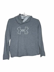 Under Armour Rival Fitness Fleece Top Big Logo Static gray 1325318 Womens Large - Picture 1 of 2