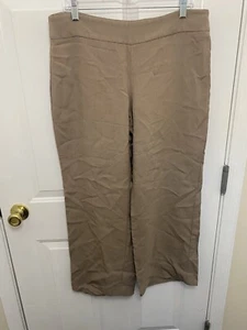 Women’s Vintage Armani Taupe Pants Size 12 Wide Leg GUC Y2K Cropped Designer - Picture 1 of 12