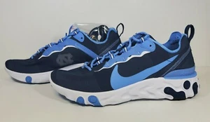 Nike React Element 55 UNC CK4852-400 North Carolina Blue Sz 7 Womens 8.5 Shoes - Picture 1 of 9