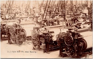 Harle Syke Mill Co. Weaving Shed Burnley England 1910s RPPC Postcard Photo UK - Picture 1 of 2