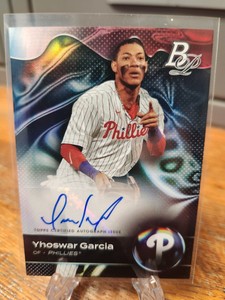 2023 Bowman Platinum Yhoswar Garcia TOP PROSPECT AUTO #TOP-71 - PHILLIES