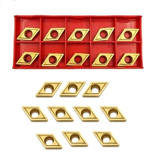 10 piezas Inserto de carburo DCMT11T304 Indexable Torneado Fresado Torno Hoja DCMT32.51 - Imagen 1 de 4
