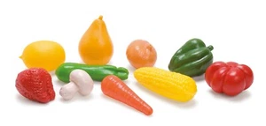 KIDS TOY FRUIT & VEGETABLE SELECTION by DANTOY play fruit veg set 10 pieces NEW - Picture 1 of 3