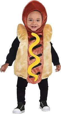 Mini Hot Dog Carnaval Comida Lindo Elegante Disfraz Halloween Bebé Niño Foto 1 de 2