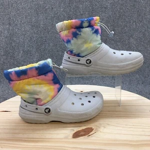 Crocs Winter Boots Mens 5 Womens 7 Lined Neo Puff Tie Dye Multicolor 207328 - Picture 1 of 19