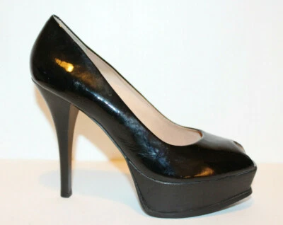 Pour la Victoire Patent Peep-Toe Pump, Black Size 9.5B Medium - Image 1 of 4