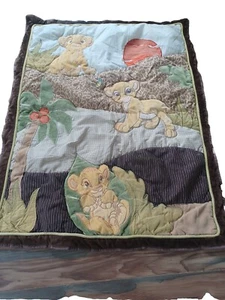 Disney Lion King Simba Nala Crib Comforter Blanket Tapestry Wall Hanger Nursery - Picture 1 of 14