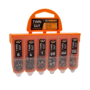 MIDDY Fishing  Twin Cut  Shot Dispenser (6-Compartment) Line weights shots  1503 - Picture 1 of 1