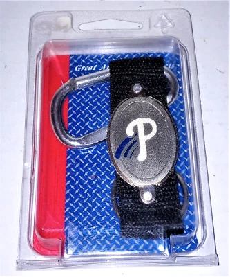 Philadelphia Philles MLB Key Chain with Pewter Logo Plate & Carabiner Clip - New - Image 1 of 2