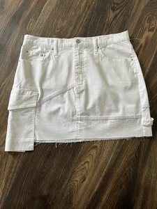 Circus NY By Same Edelman White Denim Skirt Pocket 31 NWOT - Picture 1 of 10