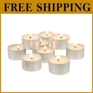 Unscented Long Burn Tea Candles, 300 Ct - Picture 1 of 10