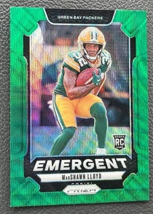2024 Panini Prizm - Emergent Green Wave Prizm #18 MarShawn Lloyd Packers - Bild 1 von 2