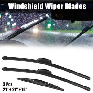 3 Pcs 21'' 21'' 10'' Front Windshield Wiper Blades for Jeep Patriot 2007-2017 - Picture 1 of 7