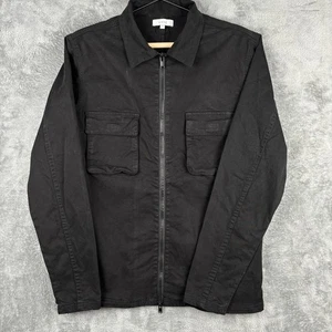 ARNE Mens Black Utility Zip Overshirt Jacket Size S Cotton Blend Smart Casual - Picture 1 of 7