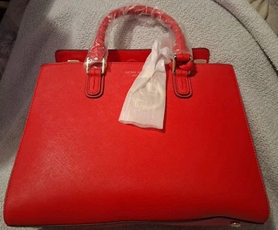 NWT Henri Bendel West 57th turnlock key red satchel - Image 1 of 4