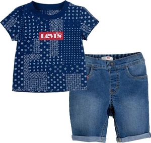 Levi's boys And Baby Graphic T-shirt and Shorts 2-piece Outfit Set - Picture 1 of 49