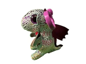 Ty Beanie Boo Cinder 6in Green Purple Sparkly Plush Stuffed Dragon Animal Toy - Picture 1 of 6